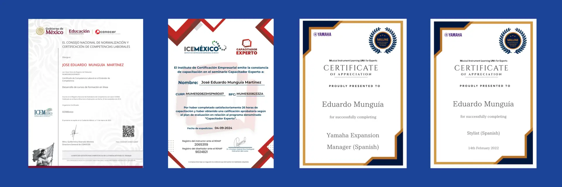 Certificaciones Oficiales Academia RYM